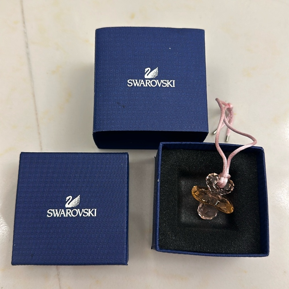 Swarovski Baby crystal pink pacifier